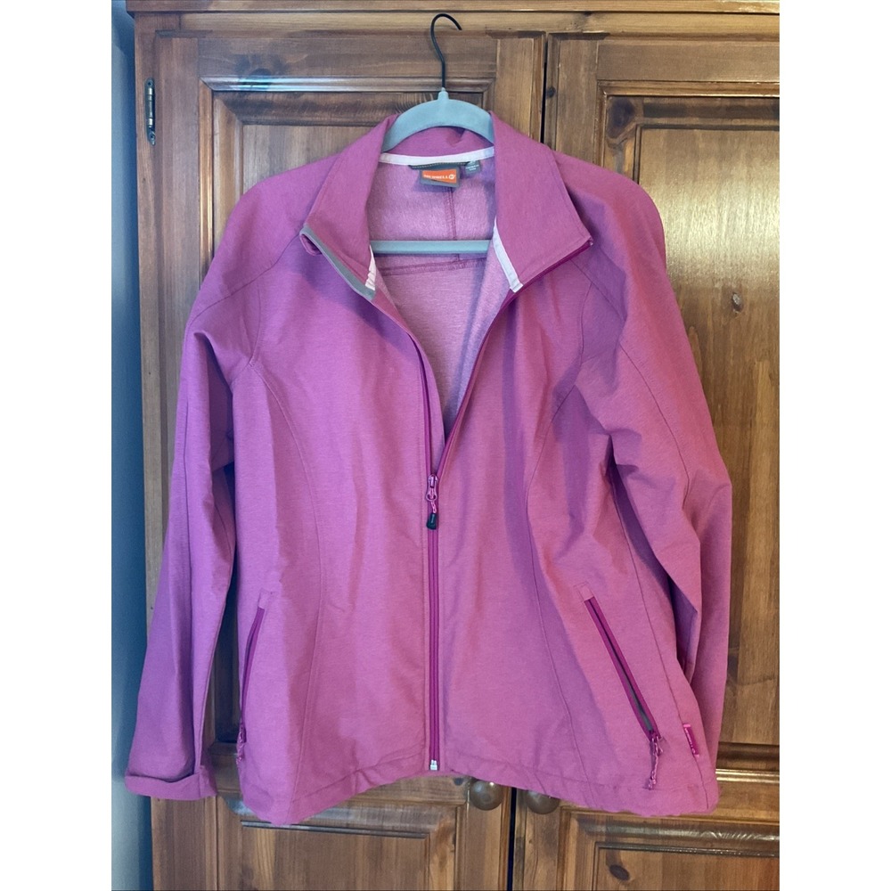 Merrell Purple Full Zip Trekking Jacket Womens LG Hiking Outdoor Zip Pockets